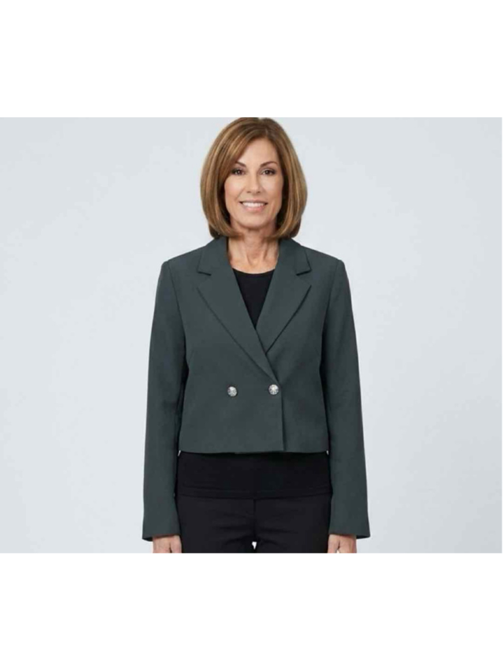 Joie Olive Green Cropped Double-Breasted Blazer, Size Large - New With Tag - Picture 1 of 7